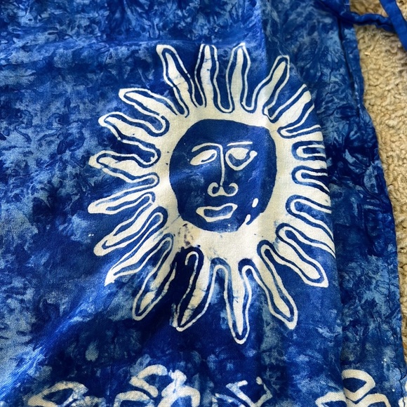 Blue fringe bottom sarong - Picture 4 of 6